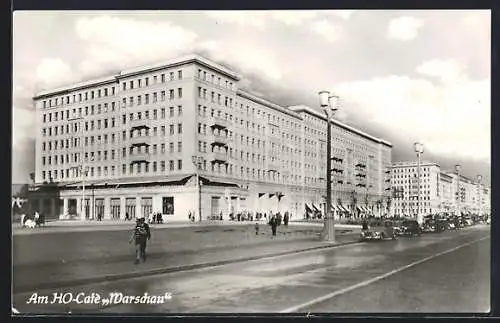 AK Berlin, Stalinallee am HO Café Warschau
