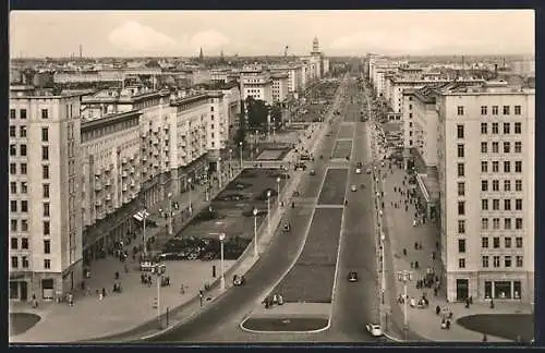 AK Berlin, Blick auf die Stalinallee