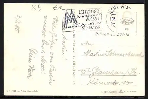 AK Berlin, Stalinallee mit Block C-Süd