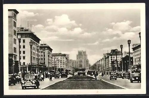 AK Berlin, Blick in die Stalinallee