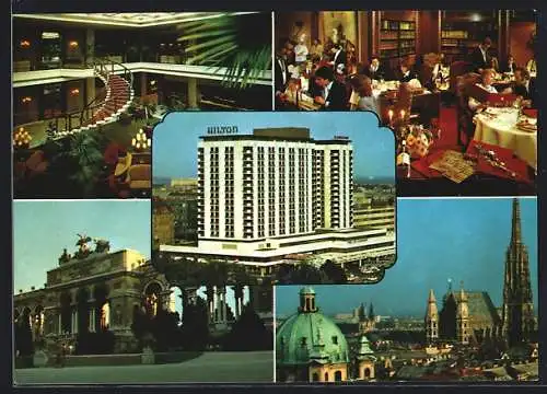 AK Wien, Hotel Hilton am Stadtpark, Innenansichten