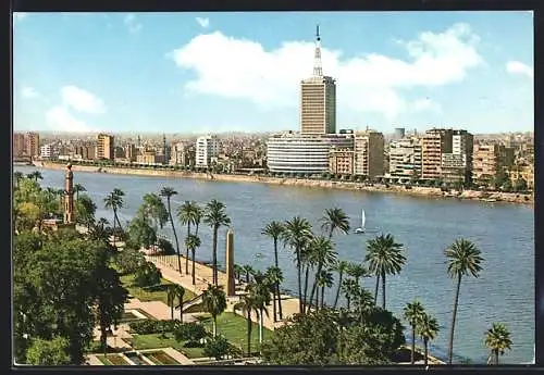 AK Kairo, Nil und das Gebäude des arabischen Fernsehens