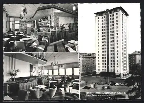 AK Wien, Terrassen-Kaffee Südturm am Matzliensdorferplatz