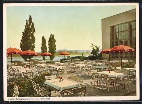 AK Bonn, Bundeshausrestaurant und Plenarsaal, Terrasse