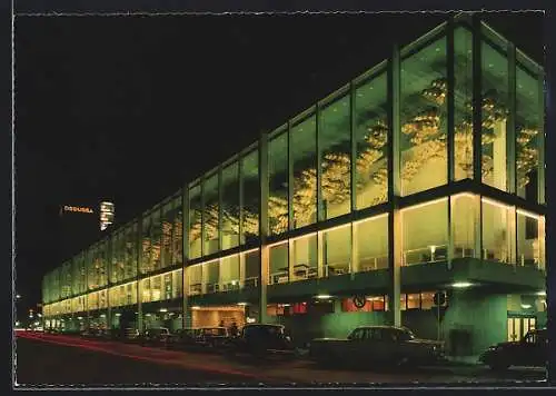 AK Frankfurt /Main, Theaterinsel Oper und Schauspiel bei Nacht