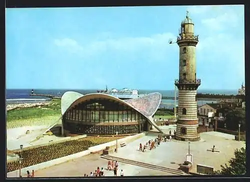 AK Rostock-Warnemünde, Gaststätte Teepott und Leuchtturm