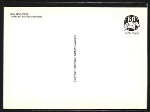 AK Braunschweig, Teilansicht des Hauptbahnhofes
