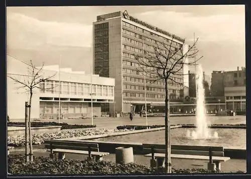 AK Leipzig, Sachsenplatz mit Hochhaus