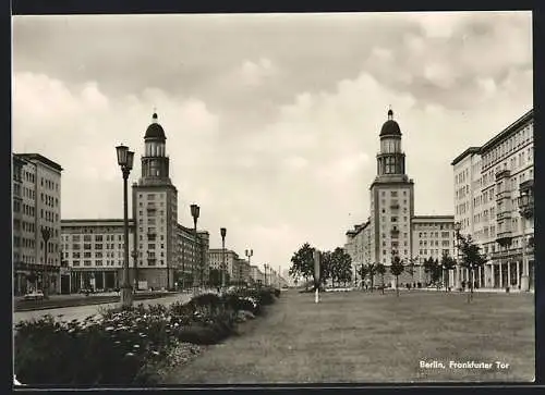 AK Berlin, Frankfurter Tor, Panorama