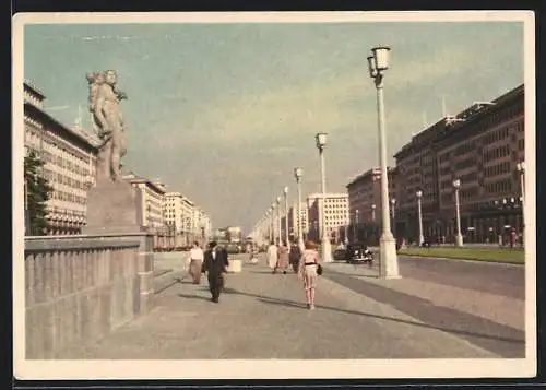 AK Berlin, Blick in die Stalinallee
