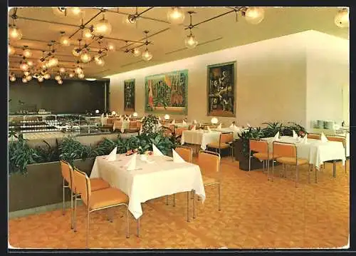 AK Berlin, Palast der Republik, Innenansicht Linden-Restaurant