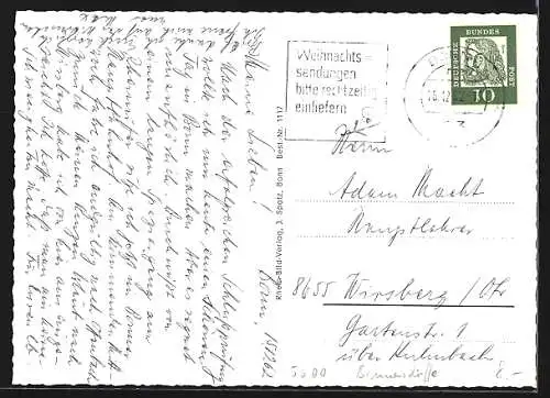 AK Bonn, Bundeshaus vom Rhein aus