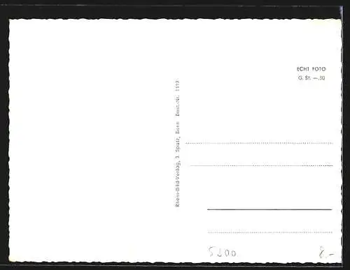 AK Bonn, Bundeshaus Vorderansicht, Innenansicht Plenarsaal