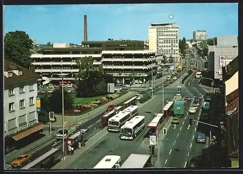 AK Reutlingen, Karlstrasse aus der Vogelschau