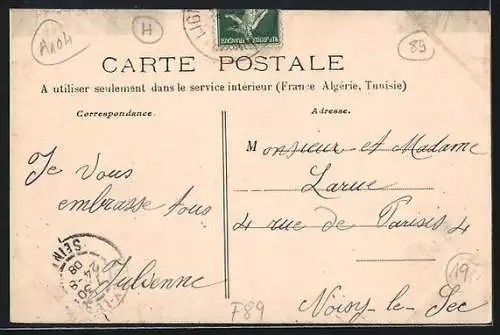 AK Ligny-le-Chatel, Rue Carrouge