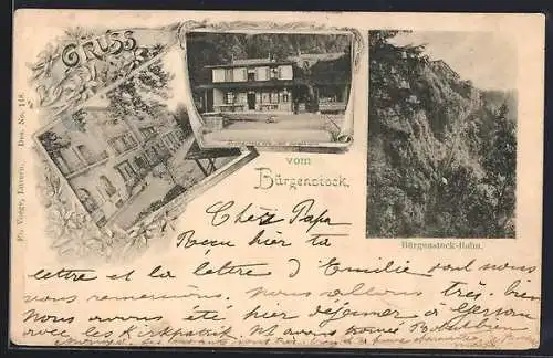 AK Bürgenstock, Hotel und Station der Drahtseilbahn Kehrsitten-Bürgenstock