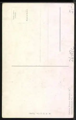 Künstler-AK sign. Ignaz Dockner: Frau sitzt auf einer Wiese