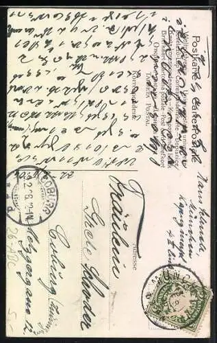 Künstler-AK sign. G. T. Collins: Dame mit rotem Kleid und Hut
