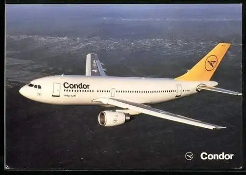 AK Airbus A 310-203 von Condor im Flug