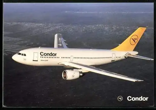 AK Airbus A 310-203 von Condor im Flug