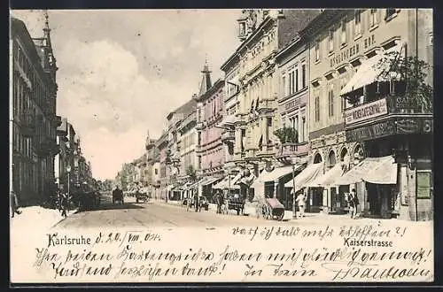 AK Karlsruhe, Partie in der Kaiserstrasse