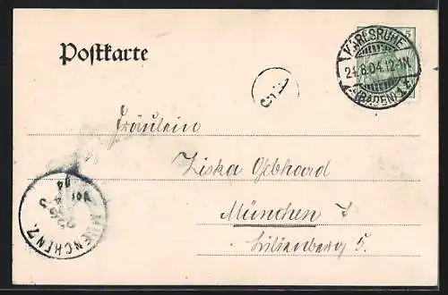 AK Karlsruhe, Partie in der Kaiserstrasse