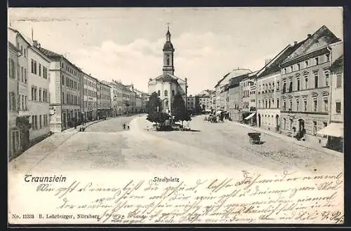 AK Traunstein, Partie am Stadtplatz