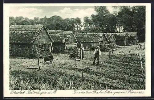AK Boltenhagen i. M., Tornewitzer Fischerhütten gennant Kamerun