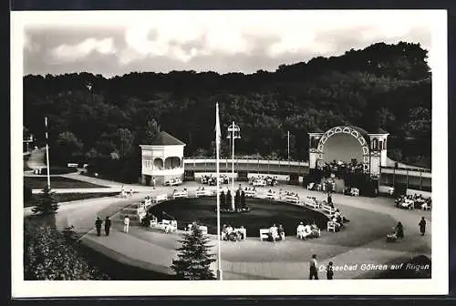 AK Göhren a. Rügen, Parkanlage mit Konzertplatz