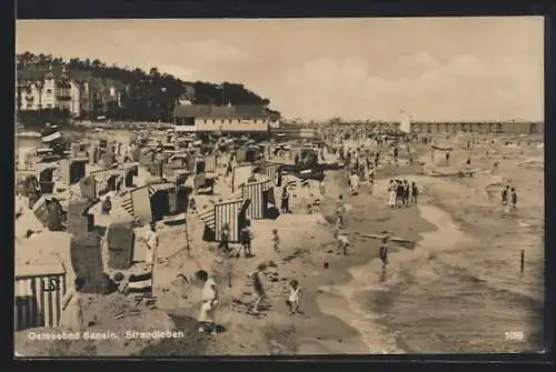 AK Bansin, Strandleben und Seebrücke