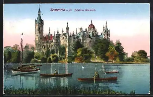 AK Schwerin i. M., Seeseite vom Schloss