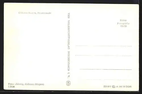 AK Göhren /Rügen, Promenade mit Gartenanlage