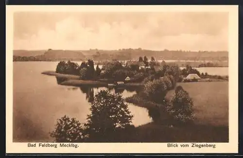 AK Bad Feldberg /Mecklbg., Ortsansicht vom Ziegenberg aus