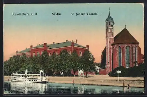 AK Brandenburg a. H., Saldria, St. Johannis-Kirche