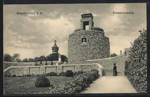 AK Brandenburg a. H., Weg zur Bismarckwarte