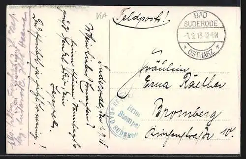 AK Suderode a. H., Frauen am Badehaus