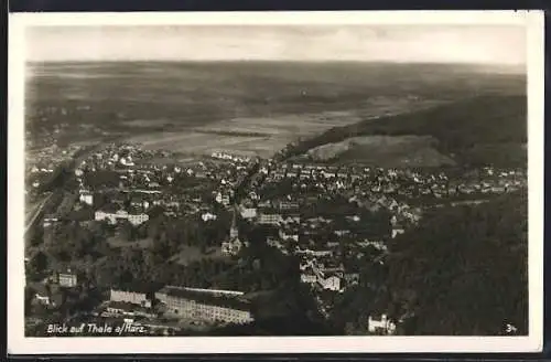 AK Thale / Harz, Totale aus der Luft gesehen
