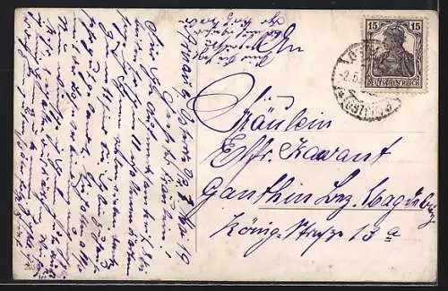 AK Berlin-Tiergarten, Rolandbrunnen mit Passanten