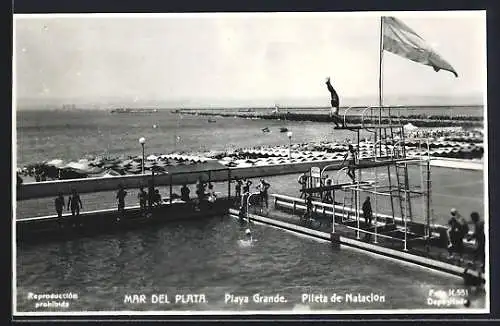 AK Mar del Plata, Playa Grande & Pileta de Natacion