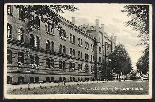 AK Oldenburg i. O., Partie an der Infanterie Kaserne