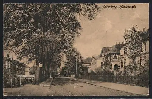 AK Oldenburg / Gr., Ofenerstrasse mit Bäumen
