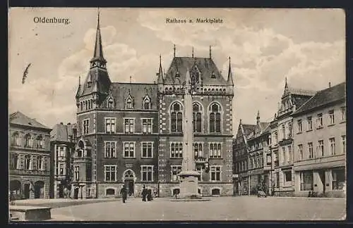 AK Oldenburg / Oldenburg, Rathaus am Marktplatz