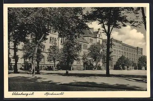 AK Oldenburg i. O., Pferdemarkt