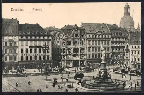 AK Dresden, Blick zum Altmarkt