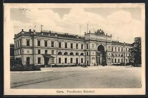 AK Gera, Preussischer Bahnhof