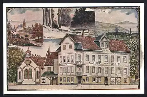AK Oberursel, Gasthaus zum Bären v. Carl Röder, Feldberg
