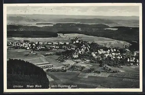 AK Weiden /Horb, Ortsansicht vom Flugzeug aus