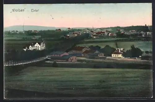 AK Arolsen, Ortsansicht mit Landstrasse