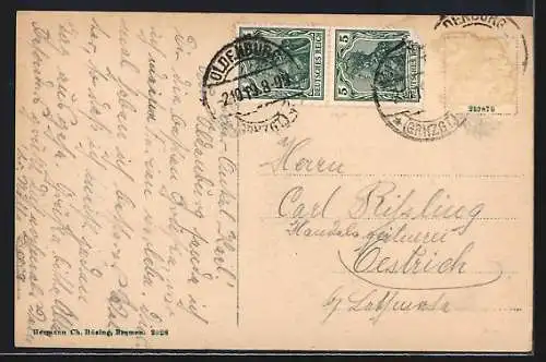 AK Oldenburg / Oldenburg, Partie am Postamt