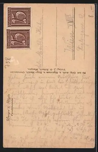 AK Wangen i. Allgäu, Paradiesstrasse mit Brunnen